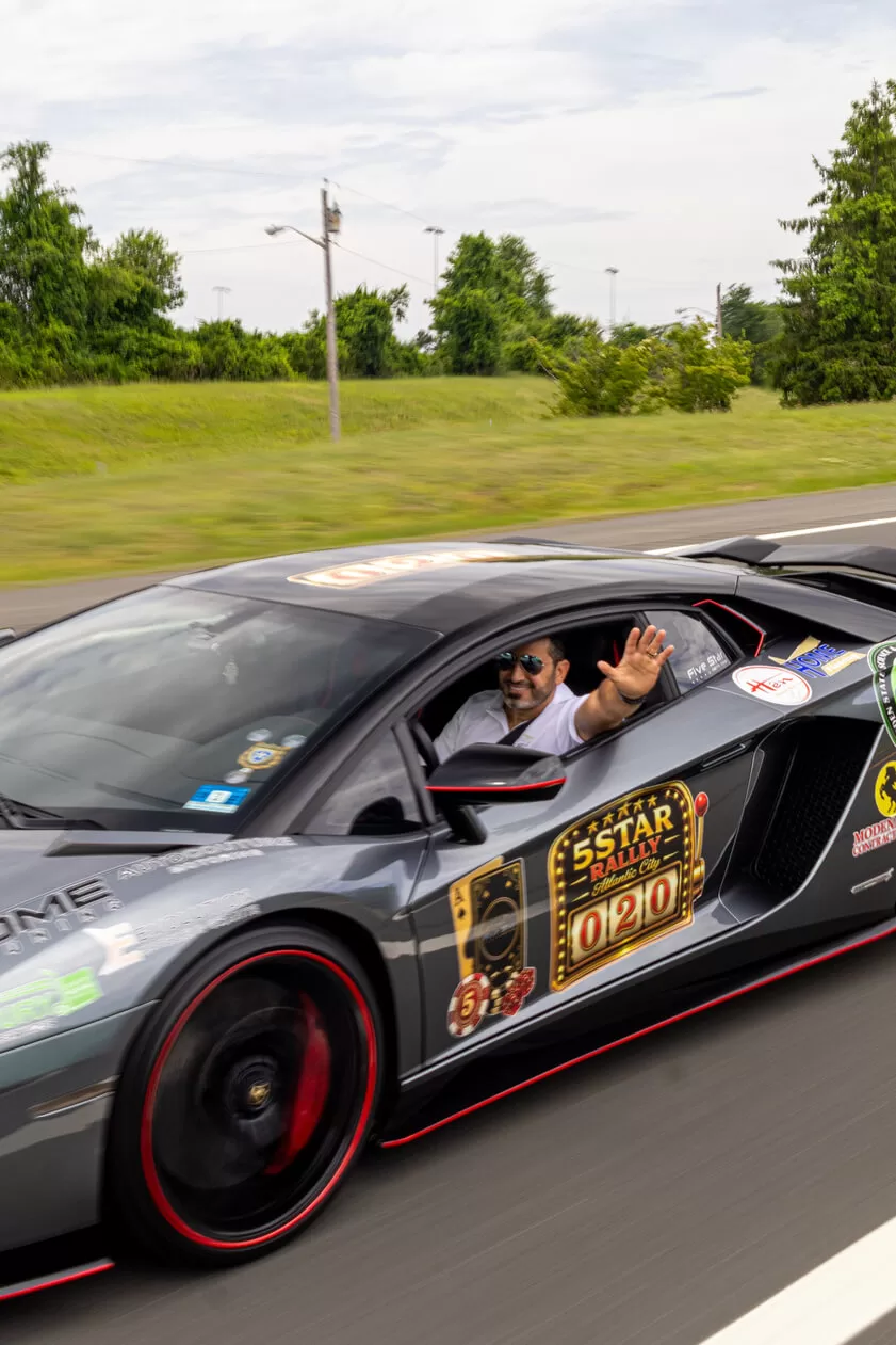 Five Star Exotic Cars member on a drive